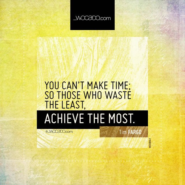 You can't make time by WOCADO.com