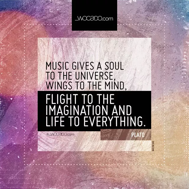 Music gives a soul to the universe by WOCADO.com