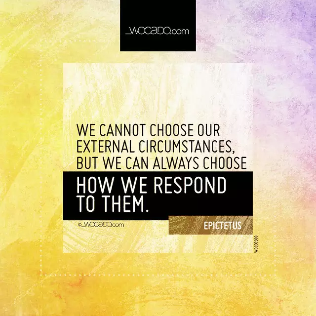 We cannot choose our external circumstances by WOCADO.com