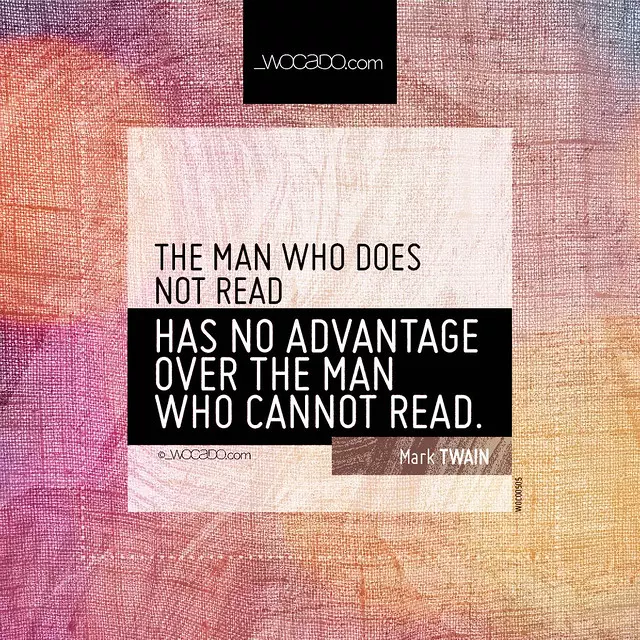 The man who does not read by WOCADO.com