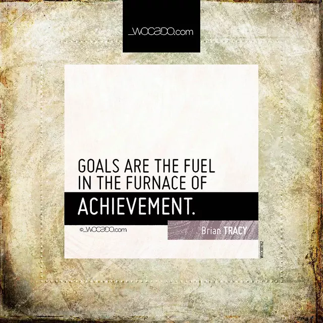Goals are the fuel in the furnace  by WOCADO.com