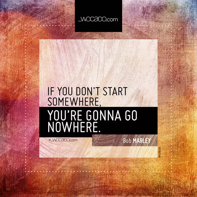 If you don't start somewhere by WOCADO.com