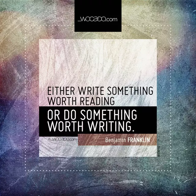 Write something worth reading by WOCADO.com