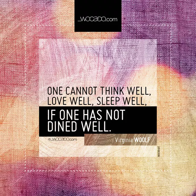 One cannot think well, love well, sleep well by WOCADO.com
