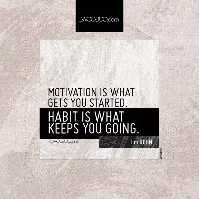 Motivation is what gets you started by WOCADO.com