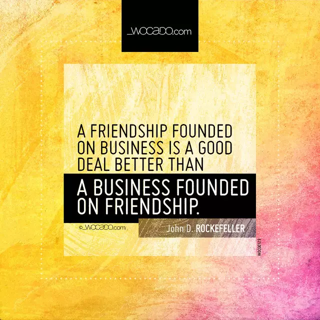 A friendship founded on business  by WOCADO.com