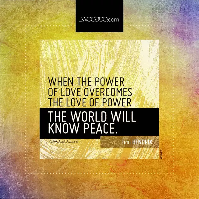 When the power of love overcomes the love of power by WOCADO.com