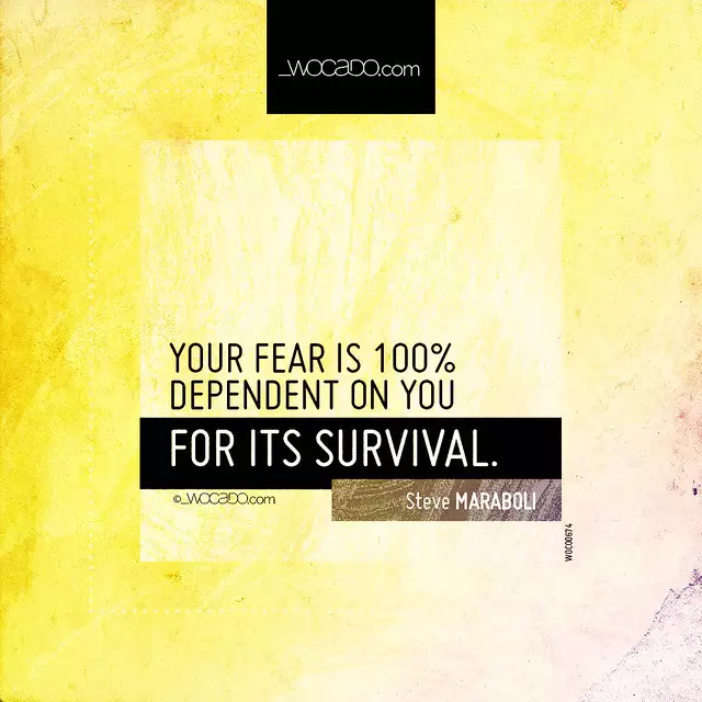 Your fear is 100% dependent on you by WOCADO.com