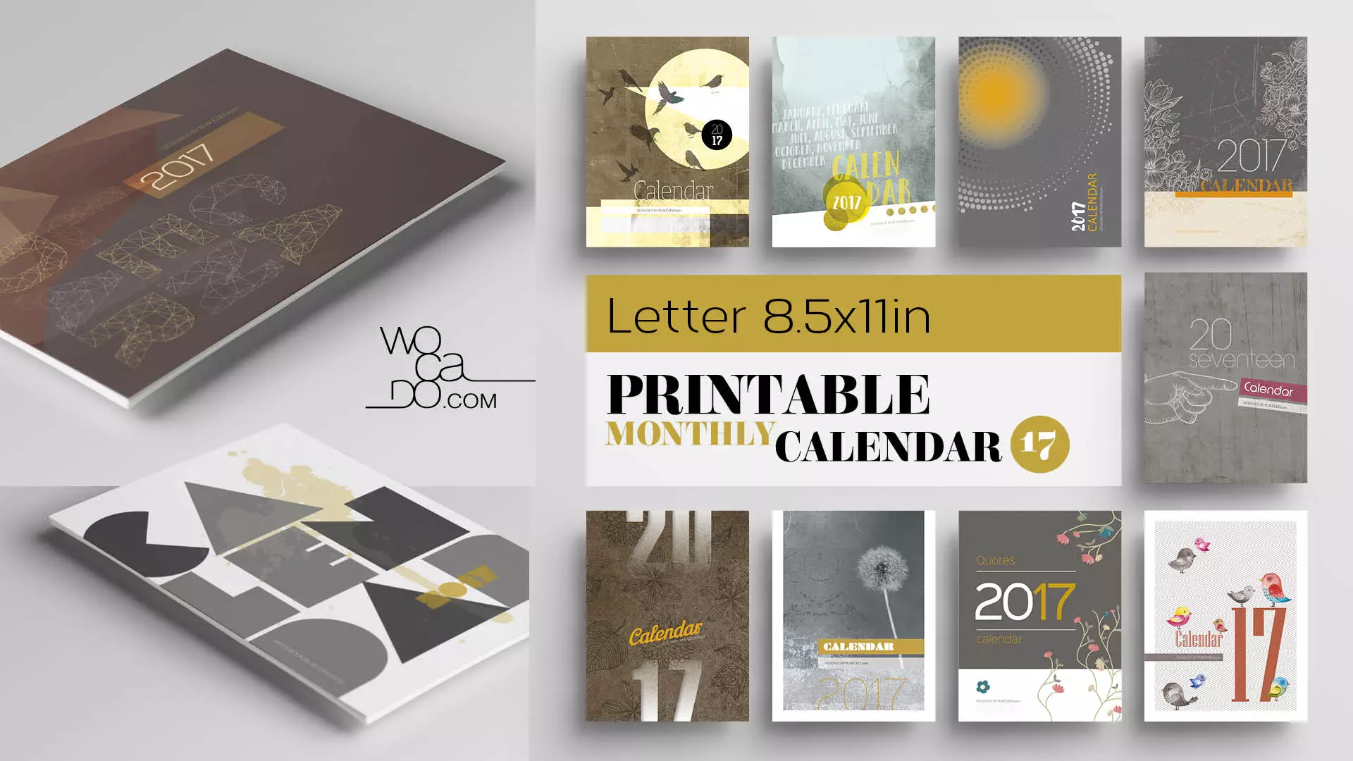 Printable Calendars 2017 by WOCADO