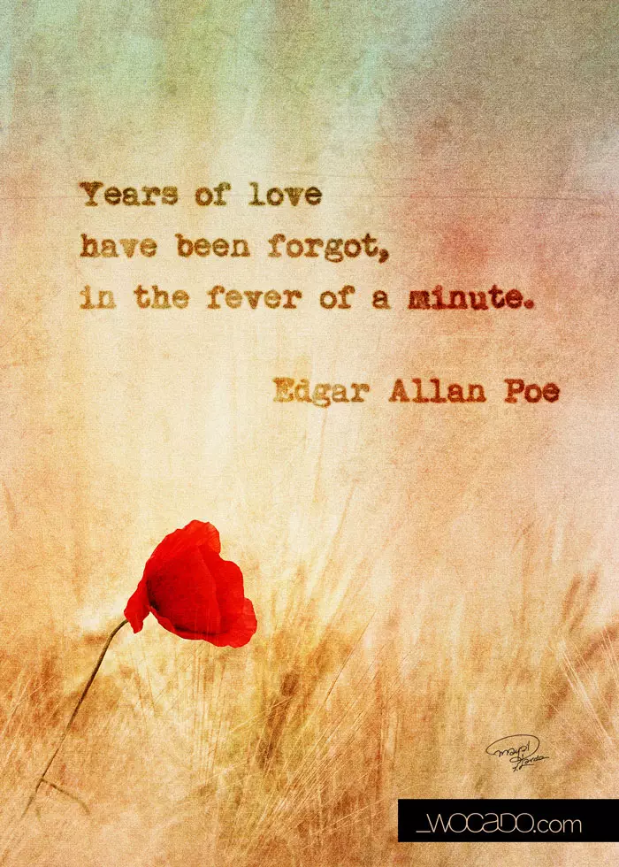 Years of Love ... E.A.Poe Quote - 5x7 Printable