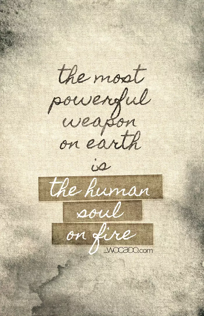 The Human Soul on Fire - Poster Quote by WOCADO