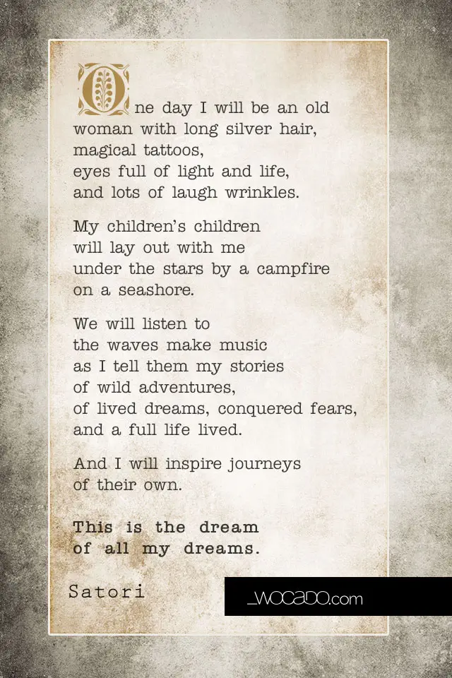 The Dream of All My Dreams - Quote Poster by WOCADO