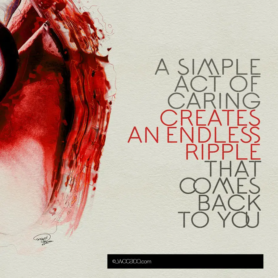 A Simple Act of Caring Printable 8x10 Poster by WOCADO