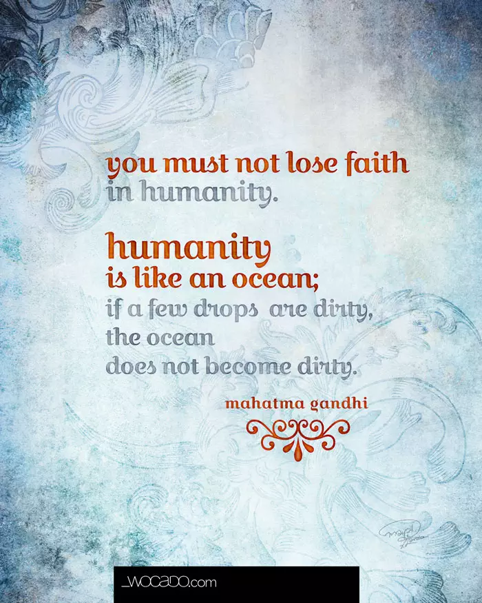 Faith in Humanity - Mahatma Gandhi Quote - 8x10 Printable by WOCADO