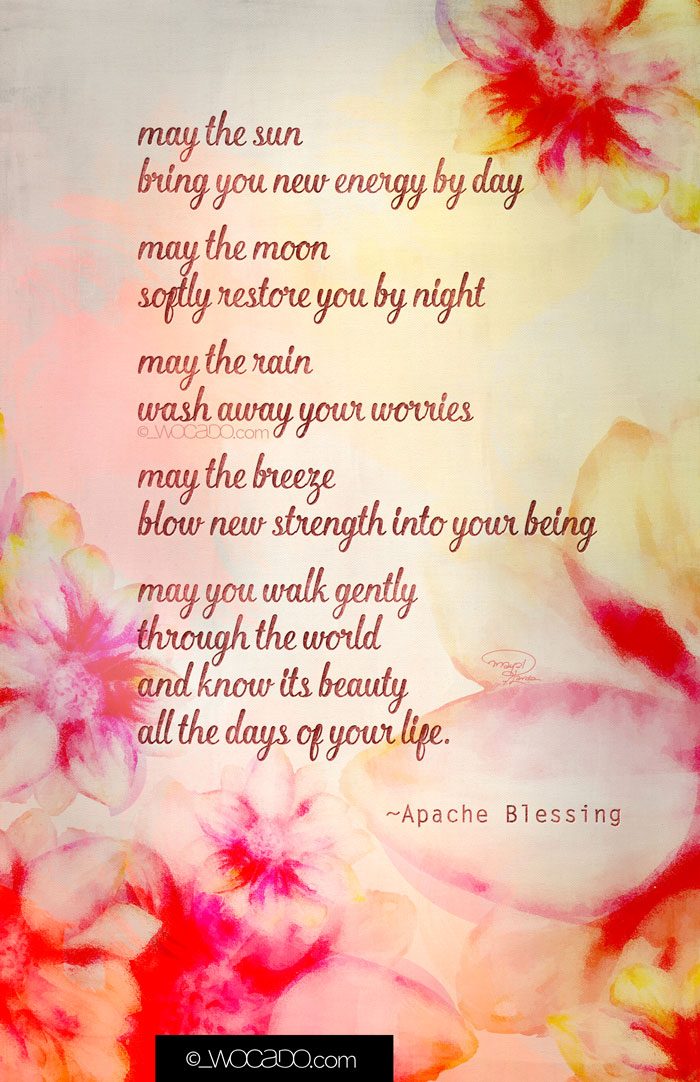 May the Sun Apache Blessing Printable by WOCADO