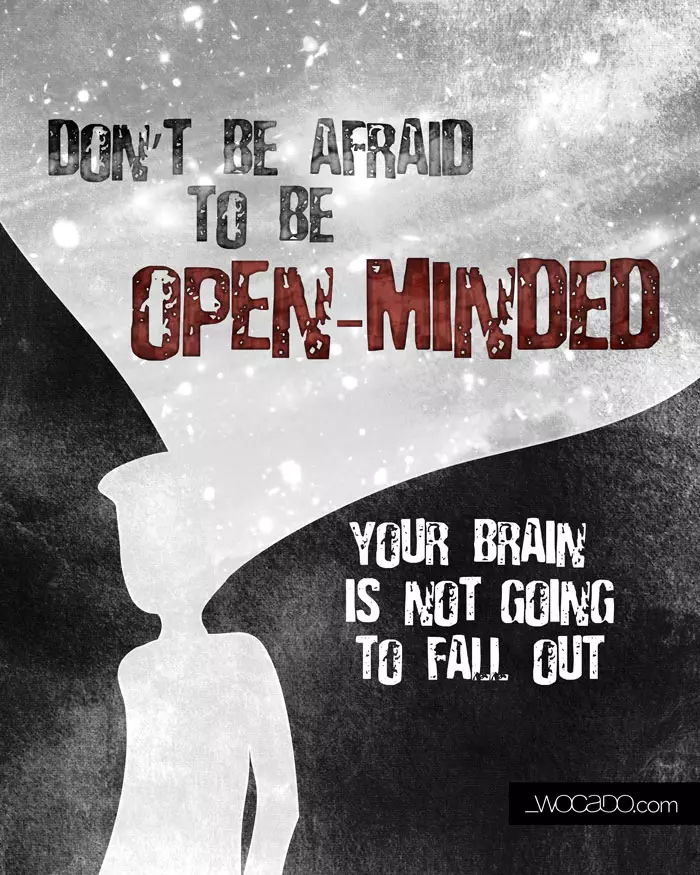 Do not be afraid to be open-minded - Quote 8x10 Printable by WOCADO
