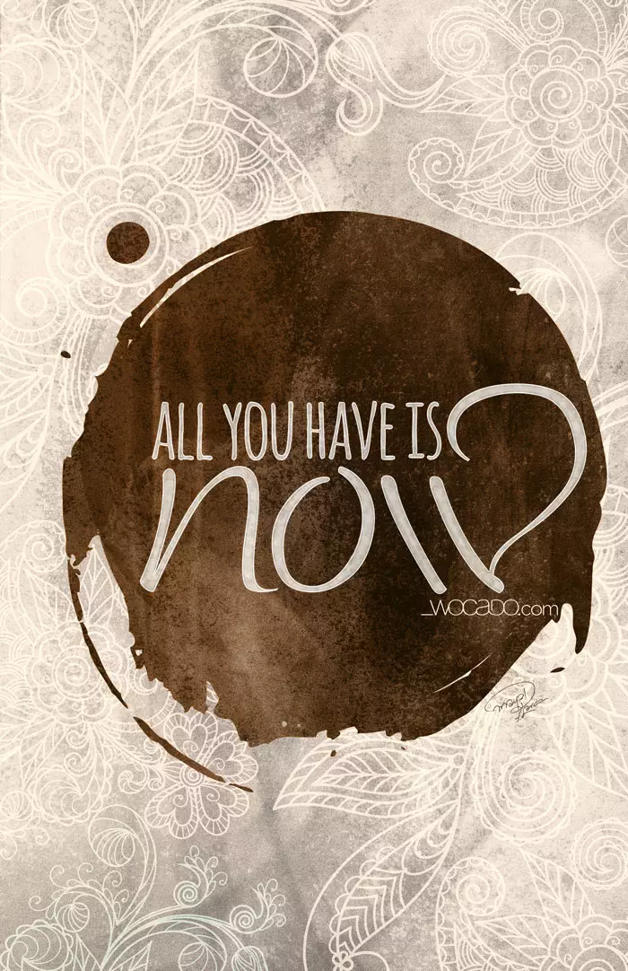 All you have is NOW! - Printable Poster by WOCADO