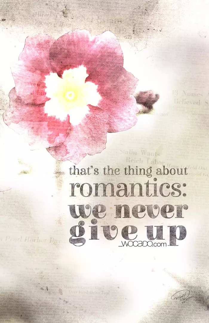 The thing about romantics - Printable Poster by WOCADO